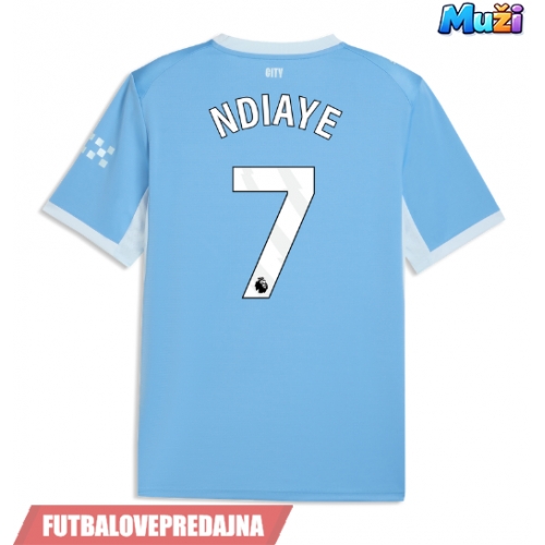 Lacne Muži Futbalové dres Manchester City Iliman Ndiaye #7 2026-27 Krátky Rukáv - Domáci